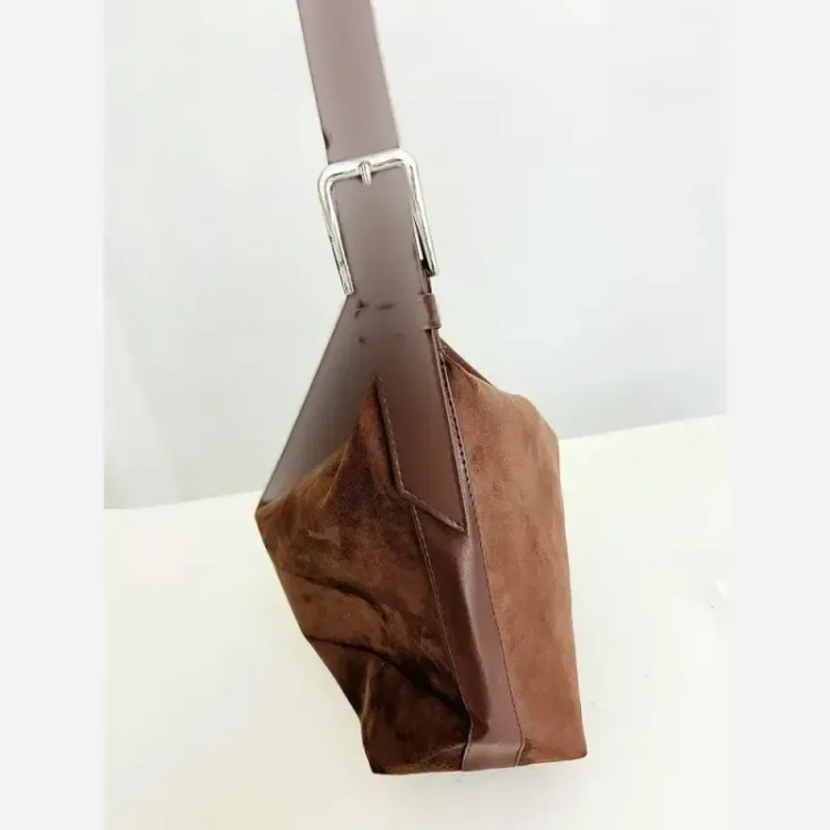 کیف زنانه جیر تک سگک شکلاتی