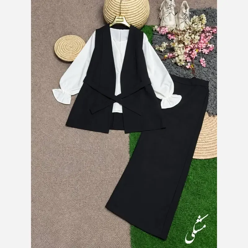 ست چهارتیکه زنانه مدل ملنا جنس بزیاق ریزشی