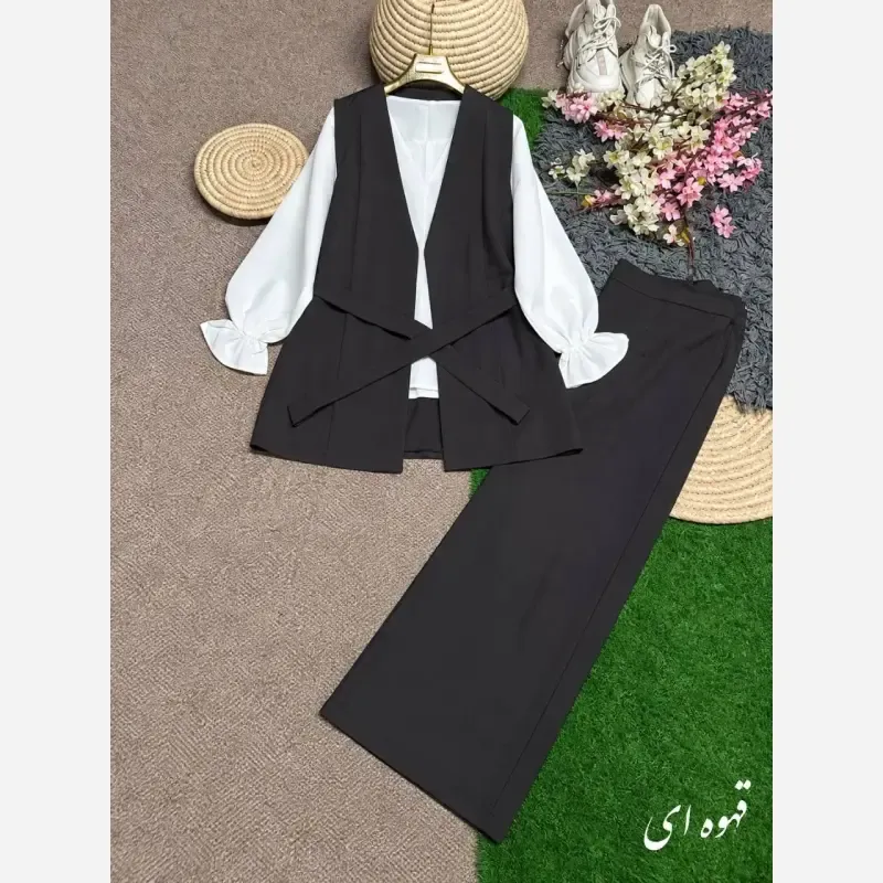 ست چهارتیکه زنانه مدل ملنا جنس بزیاق ریزشی