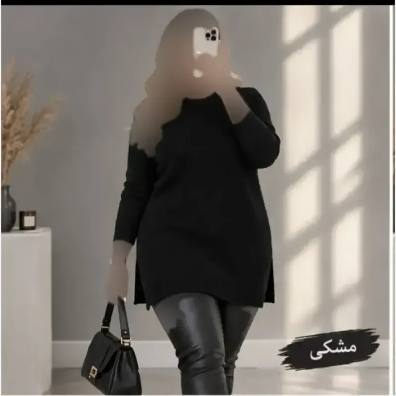 تونیک بافت زنانه نخ ترک آکرلیک ضد حساسیت سایز 38 تا 48