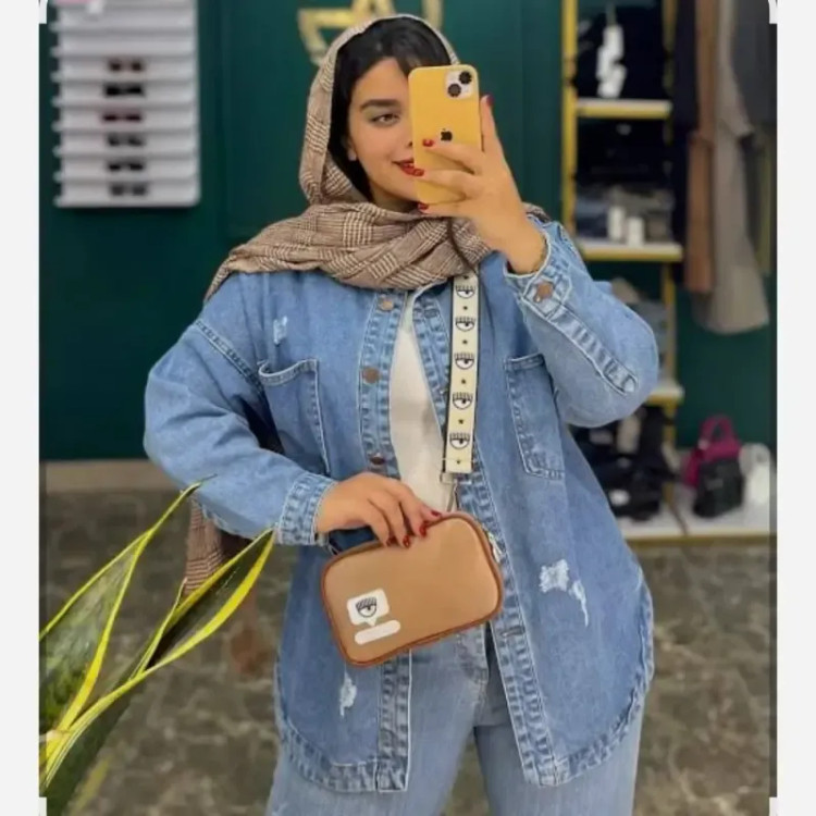 کت جین حلالی قد بلند جنس جین اصلی رنگ یخی و آبی سایز 1 و 2